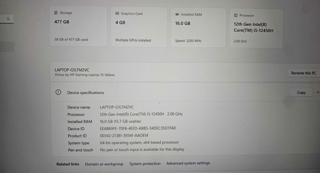 HP Victus Gaming i5 12th Gen - foto 9