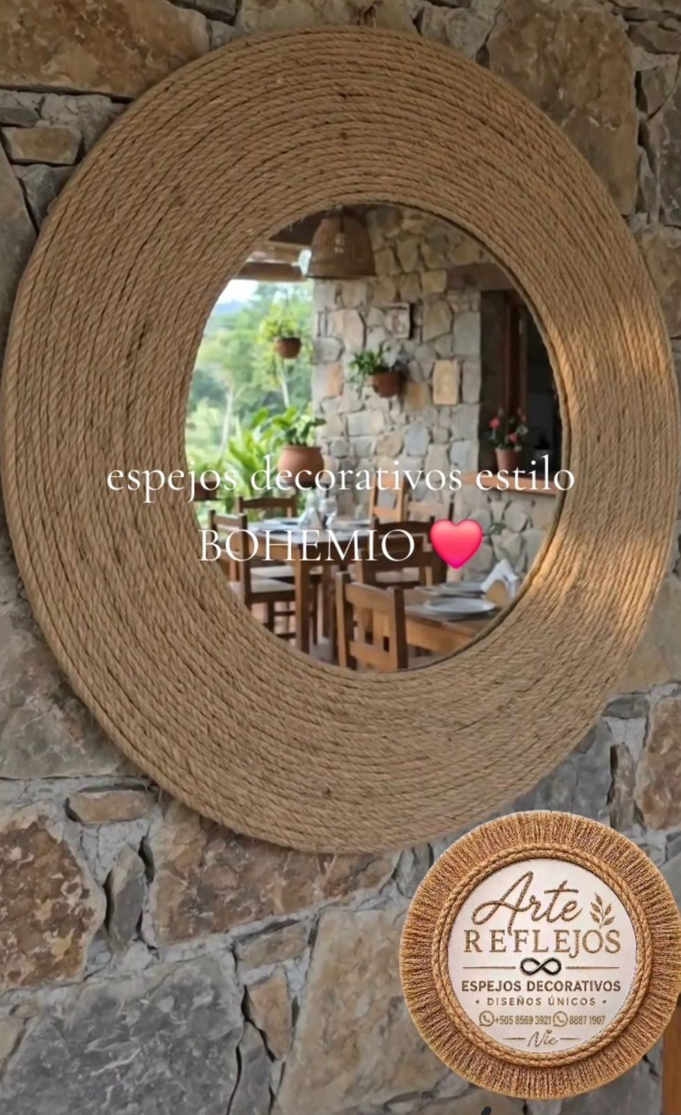 Espejos decorativos diseños rústico estilo BOHEMIO