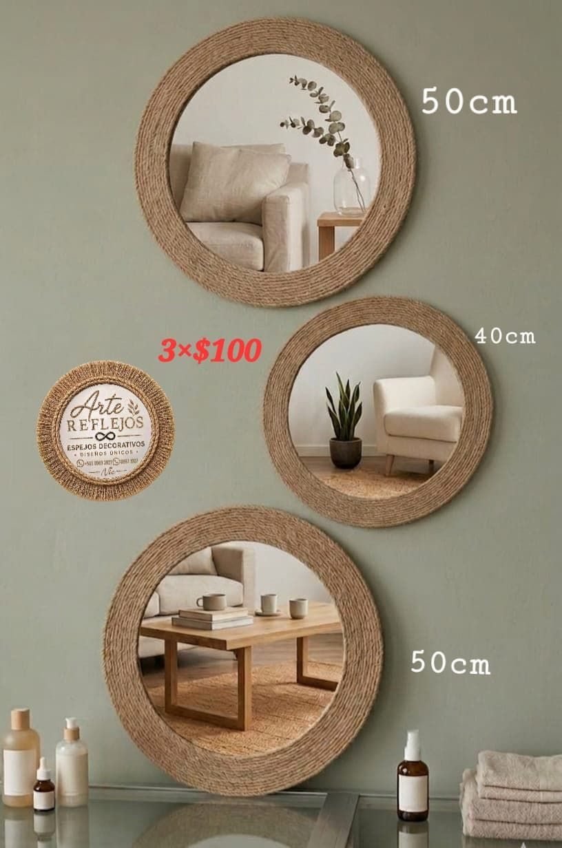 Espejos decorativos diseños rústico estilo BOHEMIO ❤️ - foto 8