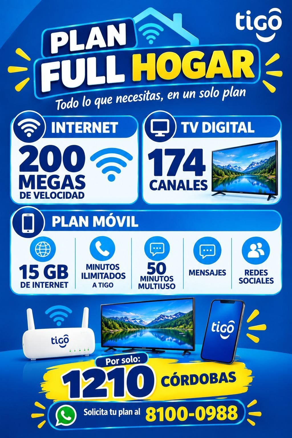 Full hogar Tigo internet