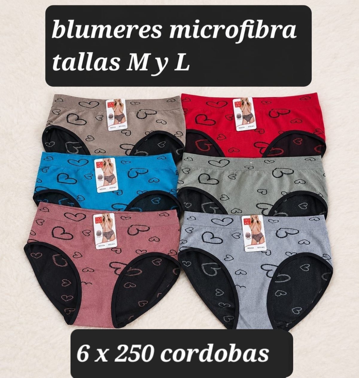 Blumeres de dama tallas M L