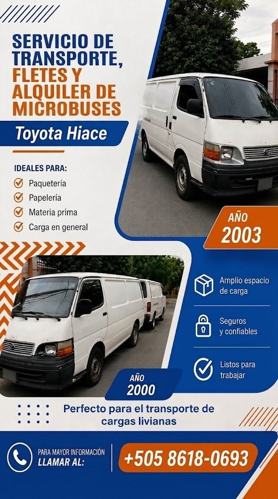 Servicio de transporte, flete y alquiler de microbus