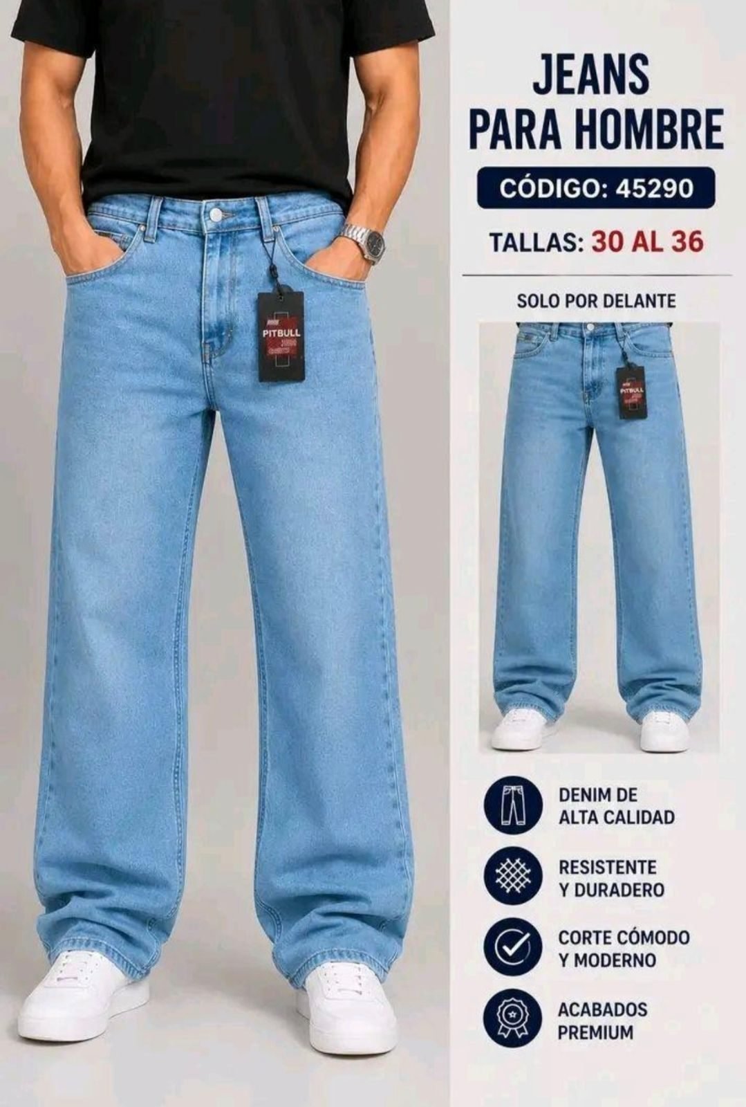 Pantalones baggy jeans estilos super flow moda urbana tendencia de hombre - foto 4