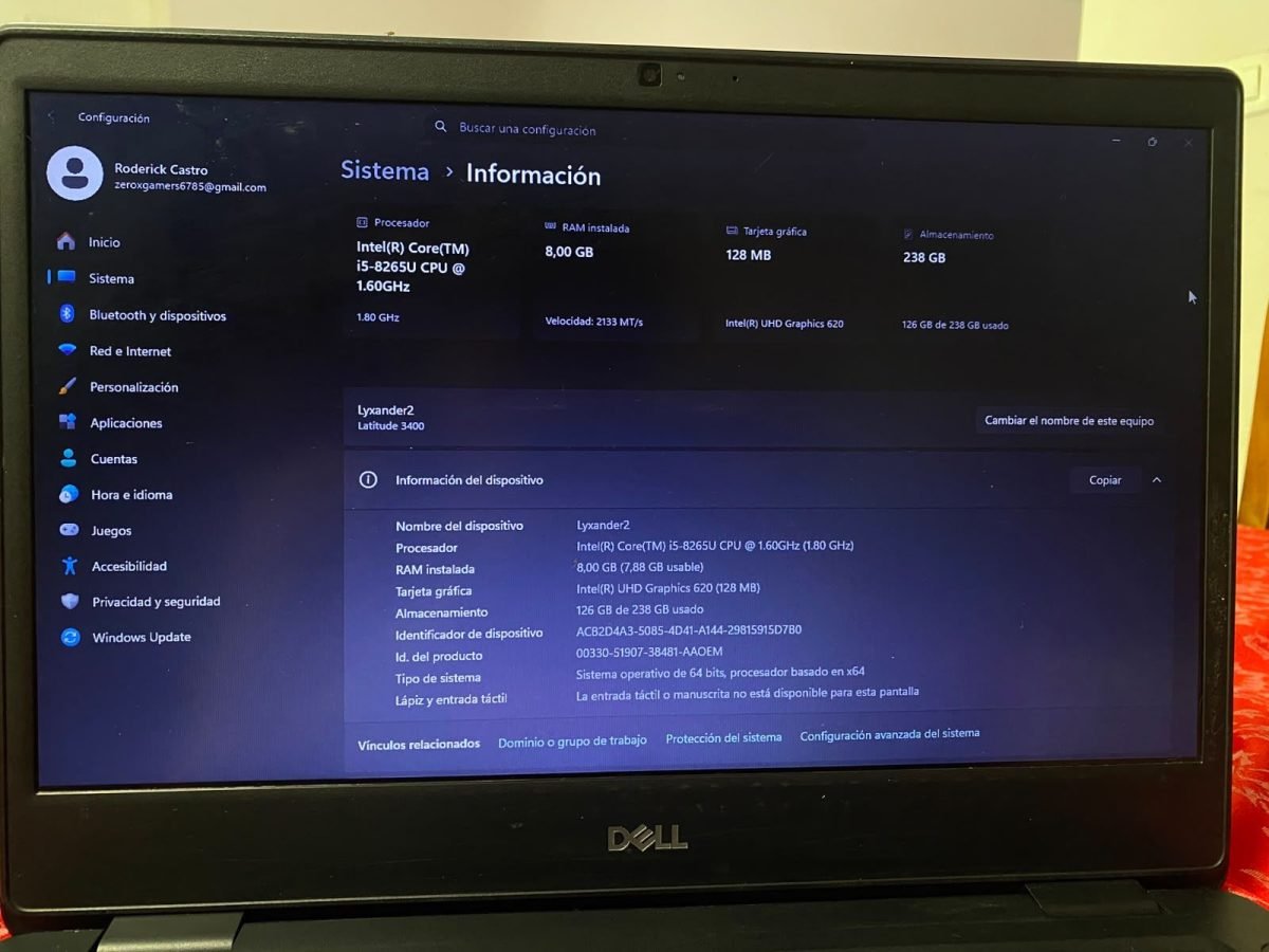 DELL LATITUDE 3400