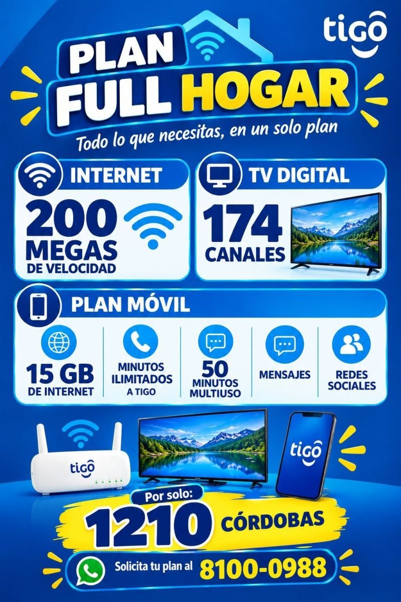 Full hogar Tigo internet